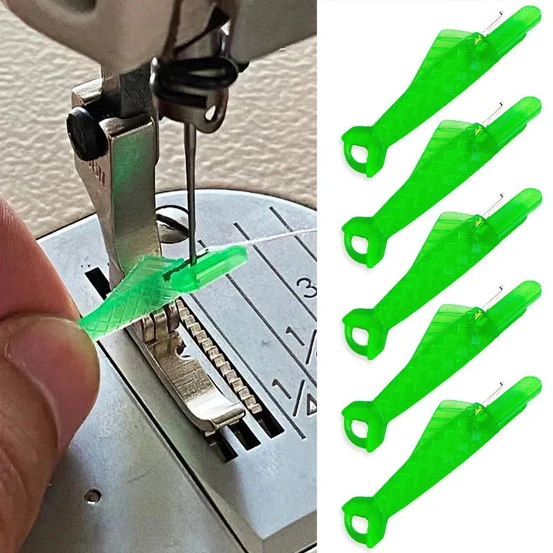Needle Threader Tool - 10/20/30個入り クイックオートニードルスレッダー DIY縫製ツール グリーンフィッシュスレッダー 家庭用ハンドミシン自動糸通し器