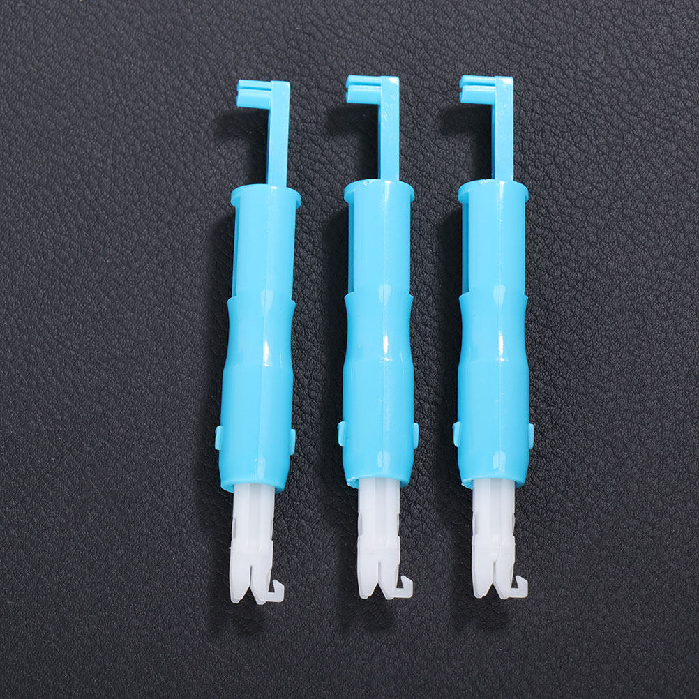 Needle Threader Tool - 5個入り自動針通し器、耐久性のある金属プラスチック製糸通しツール、ミシン、家庭用DIY、青色の針通し器、ステッチ用