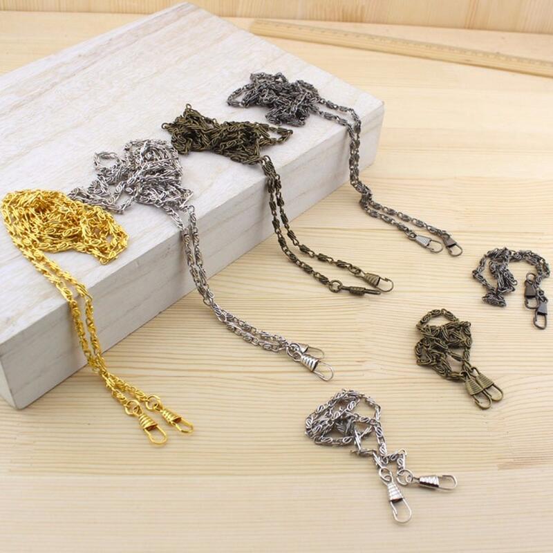 Vintage Sewing Textile - 10ピース120センチ強いと耐久性ヴィンテージメタルショルダーストラップチェーン財布diy縫製手作りバッグ部分パッチコード財布ハンドルLW800