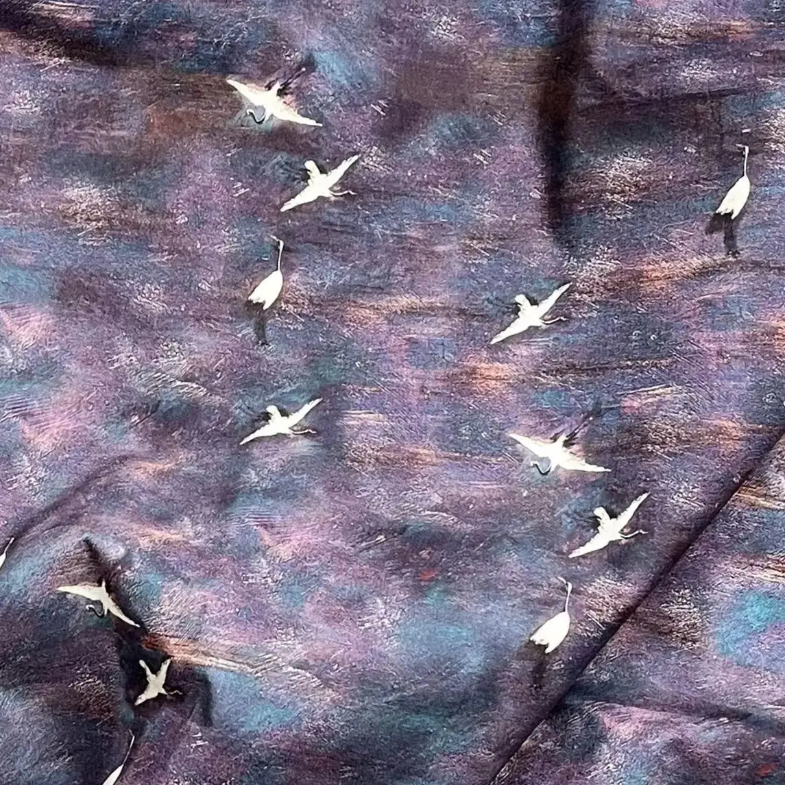 Sewing Tie Dye - バイオレットアスカ油絵絞り染め100%綿生地DIY女性用ドレススカート化粧バッグ家の装飾縫製生地