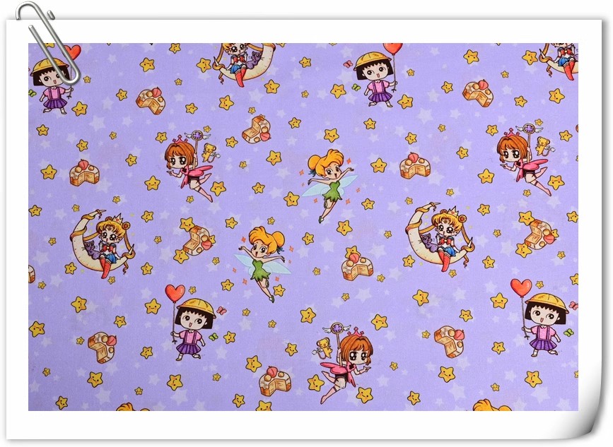 セーラームーンスター漫画の女の子綿 100 生地縫製材料 D - Textile And Sewing Materials のレビューと価格