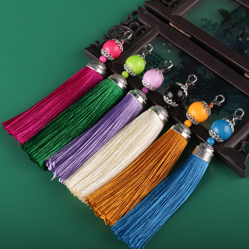 10pc ヴィンテージビーズタッセルロブスタークラスプペンダ - Vintage Sewing Textile のレビューと価格