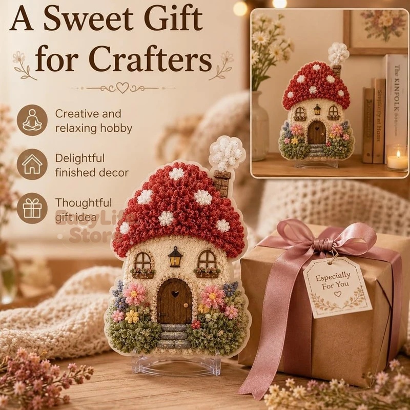 ファンタジーな村の3D布製ポケアートキット マッシュルームコ - Textile Sewing Techniques のレビューと価格