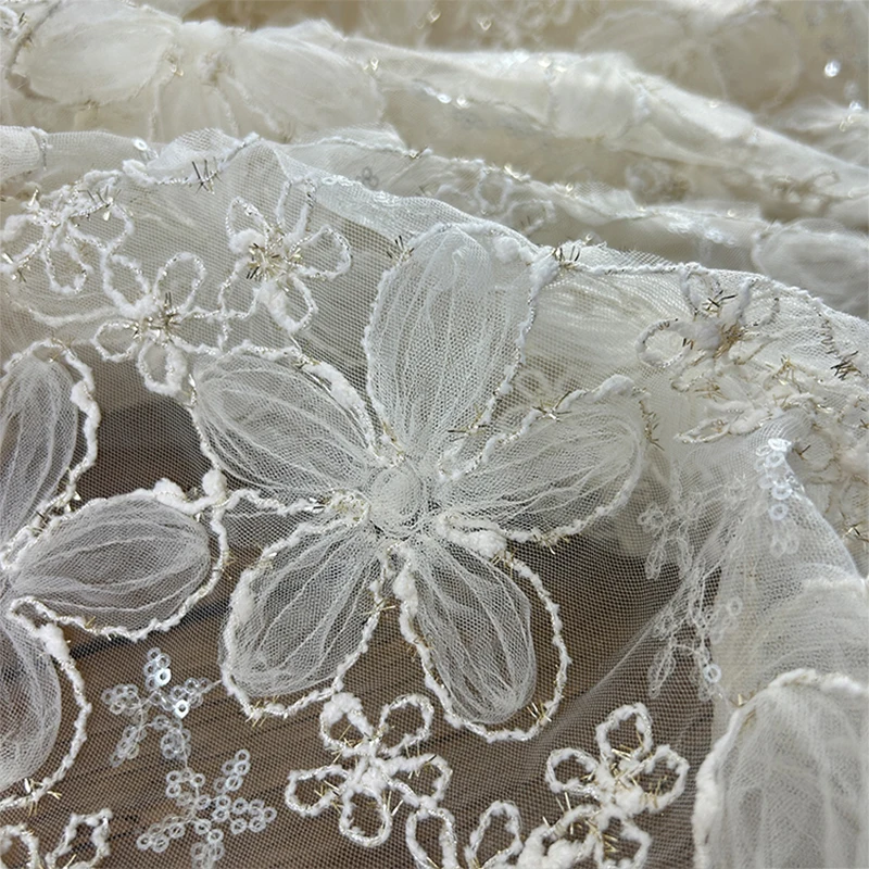 3D 刺繍スパンコールメッシュ生地レースネット素材ドレス衣類 - Textile Sewing Techniques のレビューと価格