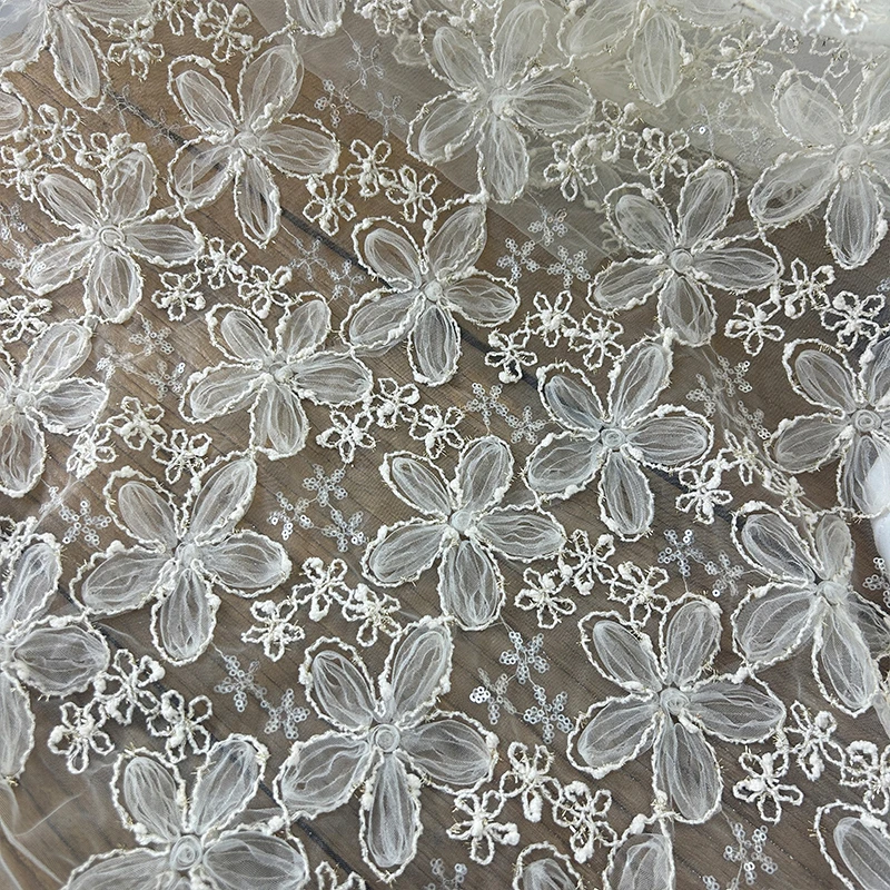 3D 刺繍スパンコールメッシュ生地レースネット素材ドレス衣類 - Textile Sewing Techniques のレビューと価格