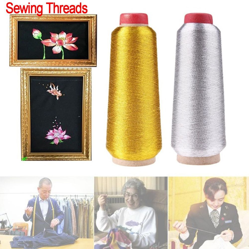 コンピュータークロスステッチ刺繍糸,金属糸,手織り,ゴールド - Sewing Thread In Textile のレビューと価格