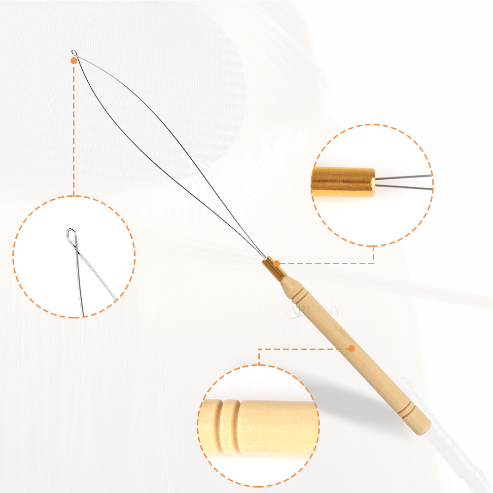 ARLANY木製ハンドルヘアループツール、ヘアエクステンショ - Needle Threader Tool のレビューと価格