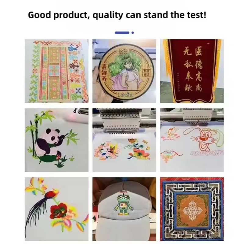 コンピュータ制御9針1200RPM刺繍ミシン、静音モーター搭 - Textiles Sewing Machine のレビューと価格
