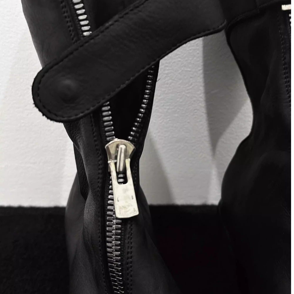 ファッション本革チェルセーブーツフロントジッパーブラックミッ - Sewing Front Zipper のレビューと価格