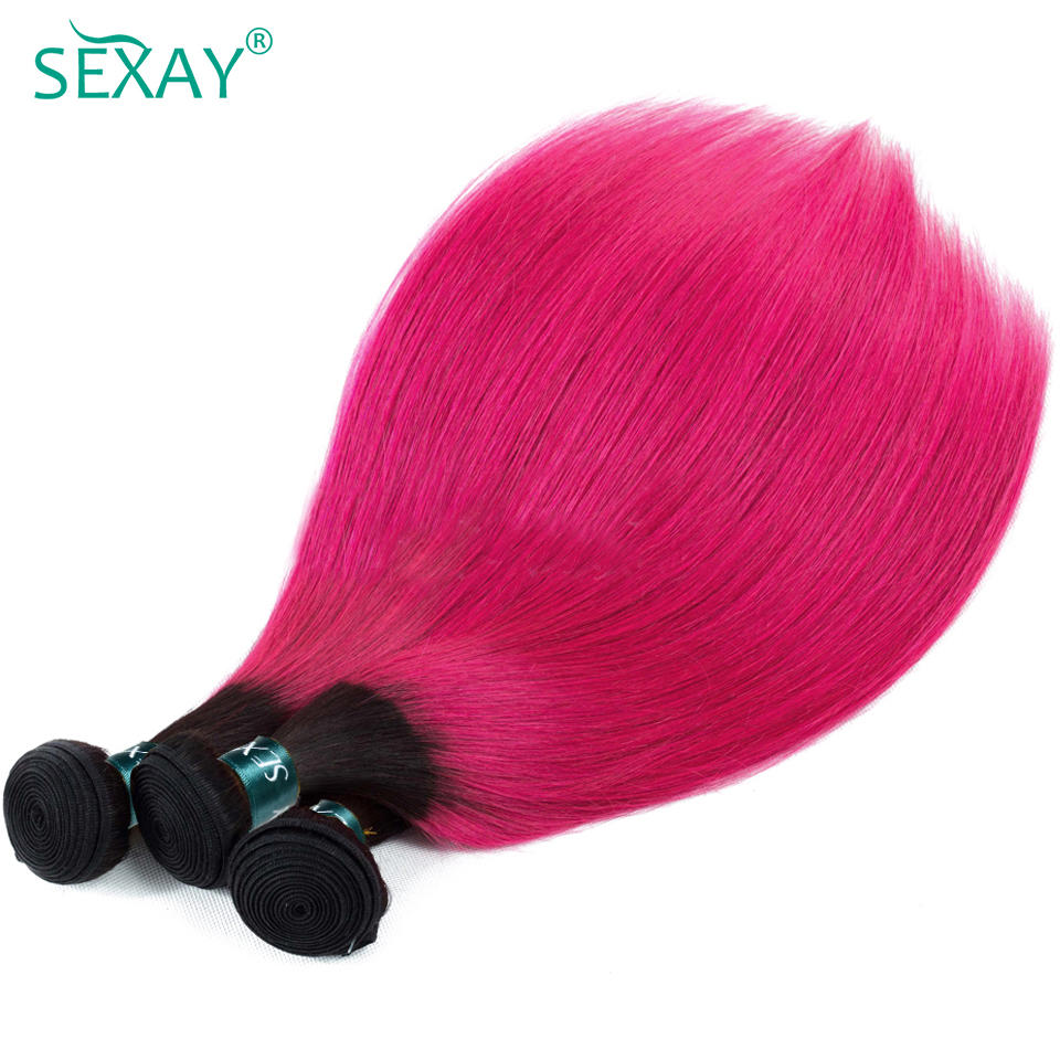 Sexay 1B ピンク人毛ストレート織りバンドル 3/4  - Sewing Lab のレビューと価格