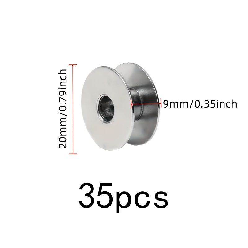 衣料品生産用アルミ製ミシンボビン35個、アルミ製防酸化加工、 - Sewing Thread Production のレビューと価格