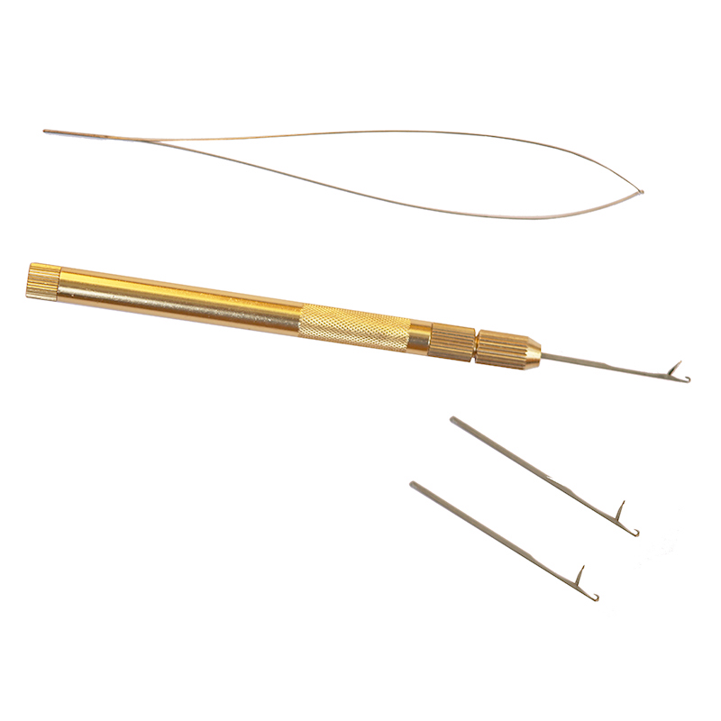 4 in 1 アルミ製フェザーヘアエクステンションキット 引 - Needle Threader Tool のレビューと価格