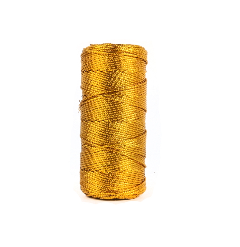 マクラメ用の金と銀のコードコード,リボンの弓,工芸品,ギフト - Sewing Thread In Textile のレビューと価格
