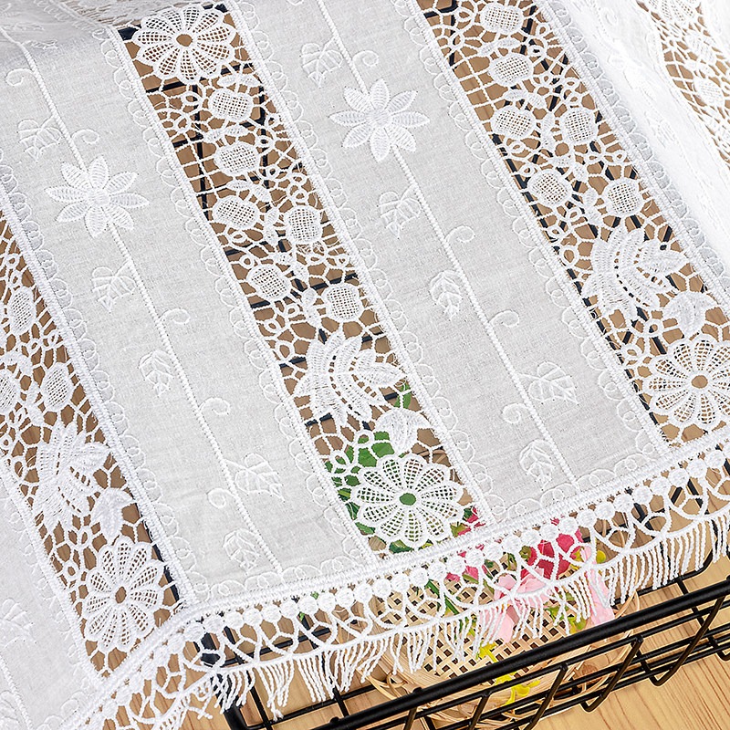 新しいコットンフリンジレース刺繍生地、衣料品やホームテキスタ - Sewing Thread In Textile のレビューと価格