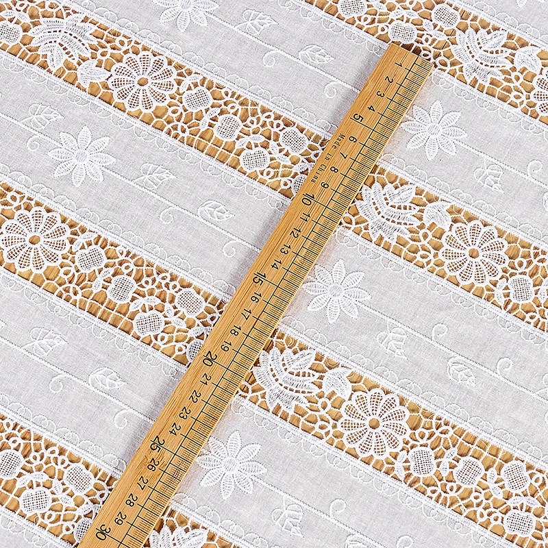 新しいコットンフリンジレース刺繍生地、衣料品やホームテキスタ - Sewing Thread In Textile のレビューと価格
