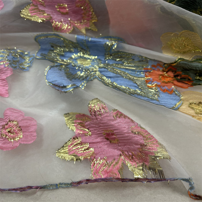 L100cm X W150cm ジャカードオーガンザ生地光沢 - Sewing Thread In Textile のレビューと価格