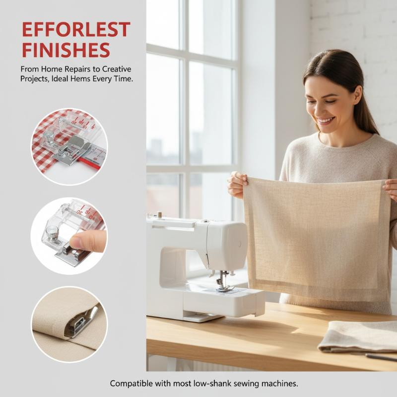 調整可能なバイアステープバインディングフットスナッププレッサ - Textiles Sewing Machine のレビューと価格