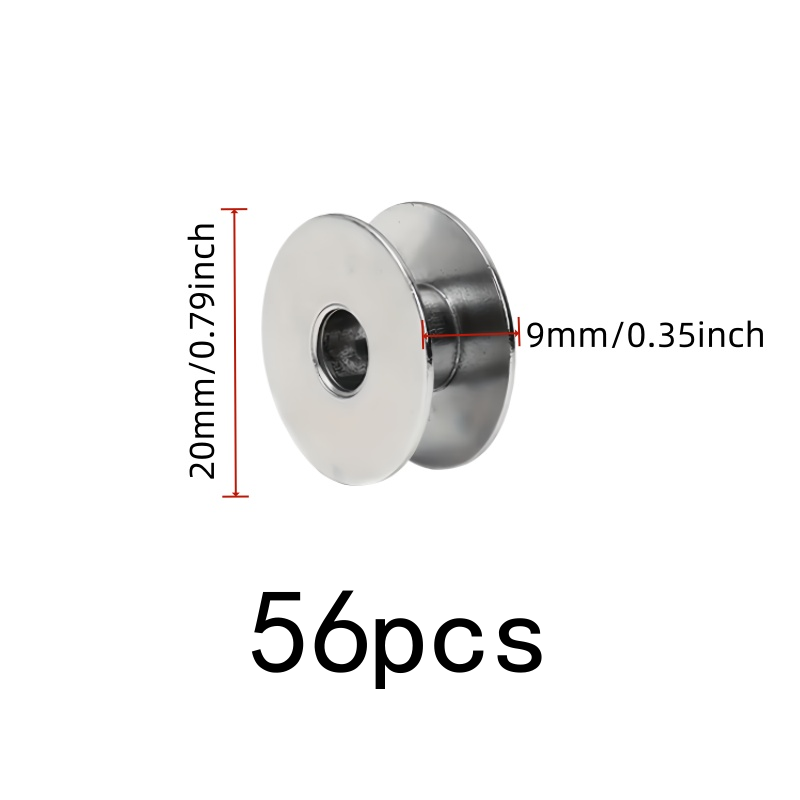 56個の金属製糸ボビン、衣料品生産に適したスムーズな糸の放出 - Sewing Thread Production のレビューと価格